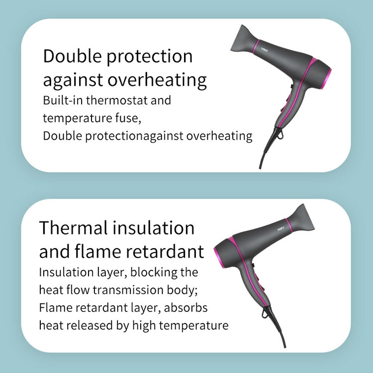 VGR V-402 2200W Household Negative Ion Hair Dryers with 6 Gear Adjustment, Plug Type: EU Plug - free shipping - PMC TechLife - Order now!
