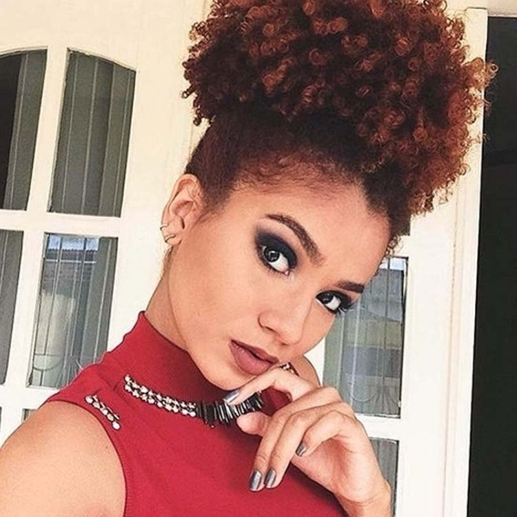 European and American Black People Explosion Head Fluffy Curl Hair Net Wig(Dark Brown) - free shipping - PMC TechLife - Order now!
