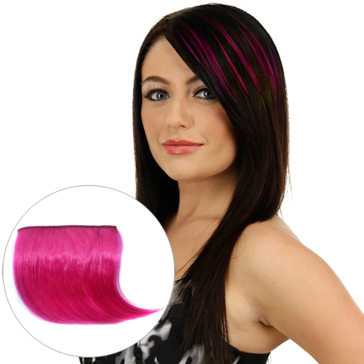 Color Gradient Invisible Seamless Hair Extension Wig Piece Straight Hair Piece Color Bangs Hair Piece(Magenta) - free shipping - PMC TechLife - Order now!