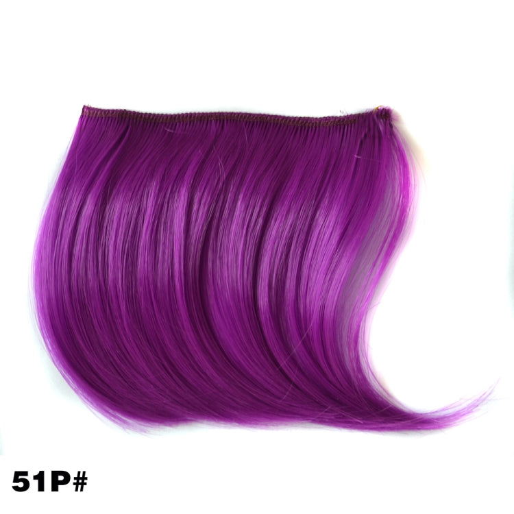 Color Gradient Invisible Seamless Hair Extension Wig Piece Straight Hair Piece Color Bangs Hair Piece(Purple) - free shipping - PMC TechLife - Order now!