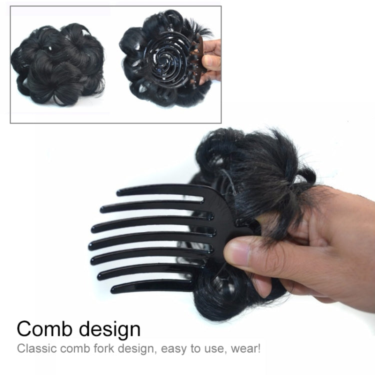 Wig Ball Head Flower Hairpin Hair Bag Wig Headband for Bride(Black) - free shipping - PMC TechLife - Order now!