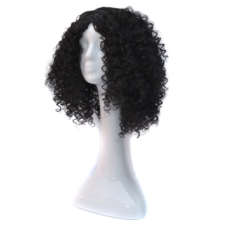 T191006 European and American Wig Headgear with Short and Small Curly Hair for Women (Black) - free shipping - PMC TechLife - Order now!