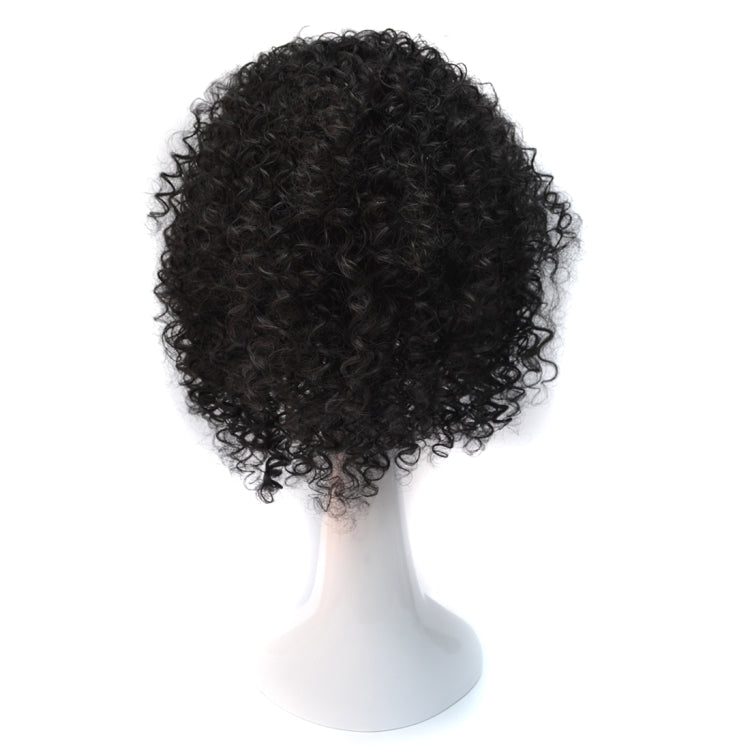 T191006 European and American Wig Headgear with Short and Small Curly Hair for Women (Black) - free shipping - PMC TechLife - Order now!