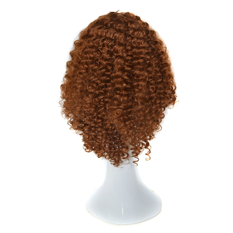 T191006 European and American Wig Headgear with Short and Small Curly Hair for Women (Light Brown) - free shipping - PMC TechLife - Order now!