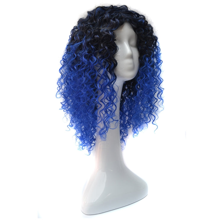 T191006 European and American Wig Headgear with Short and Small Curly Hair for Women (Sapphire Blue) - free shipping - PMC TechLife - Order now!