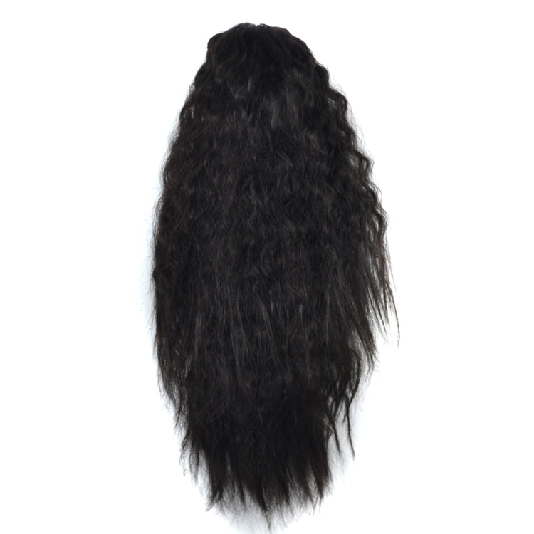 Natural Retro Short Curly Hair Clip-on Corn Blanching Horsetail Wig (Black) - free shipping - PMC TechLife - Order now!
