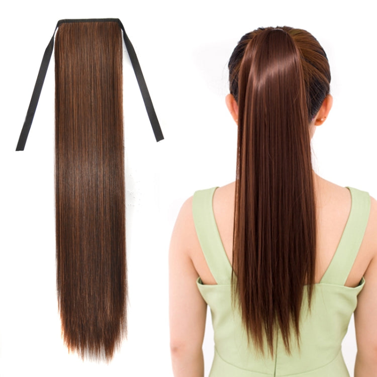 Natural Long Straight Hair Ponytail Bandage-style Wig Ponytail for Women���Length: 60cm (Flaxen) - free shipping - PMC TechLife - Order now!