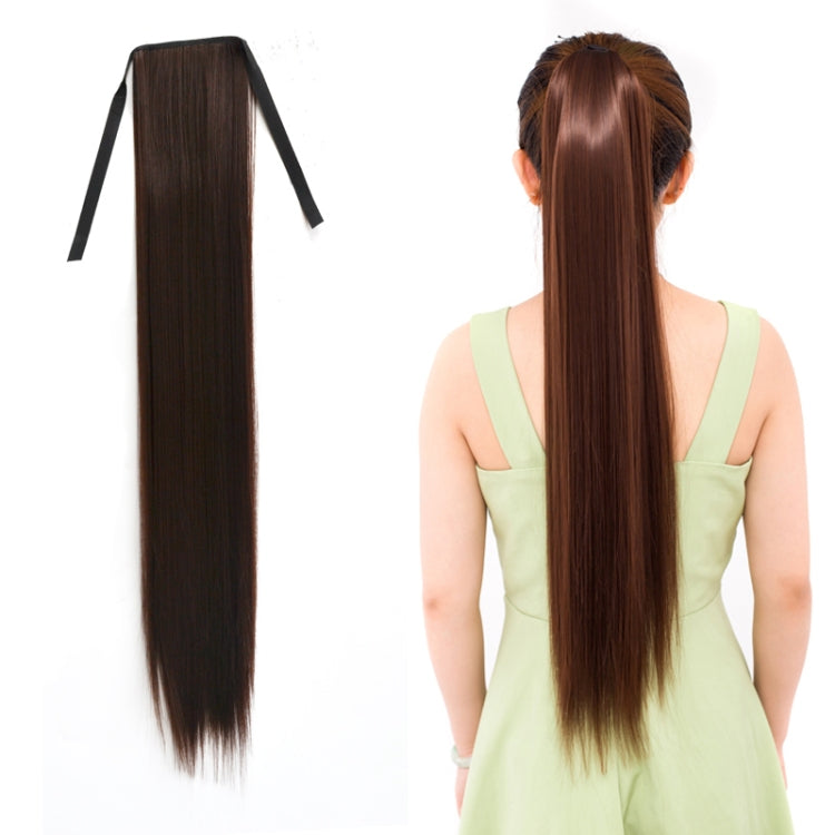 Natural Long Straight Hair Ponytail Bandage-style Wig Ponytail for Women���Length: 75cm(Black Brown) - free shipping - PMC TechLife - Order now!