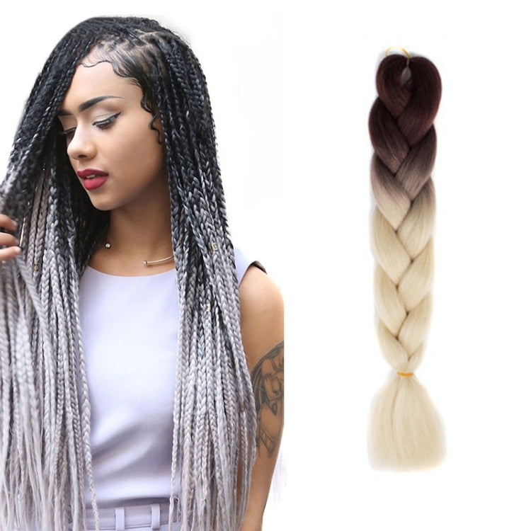 Fashion Color Gradient Individual Braid Wigs Chemical Fiber Big Braids, Length: 60cm(22 Brown+Beige) - free shipping - PMC TechLife - Order now!