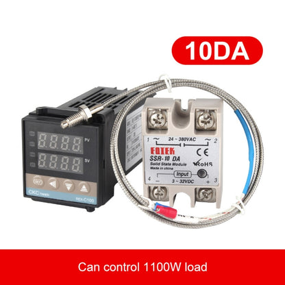 REX-C100 Thermostat + Thermocouple + SSR-10 DA Solid State Module Intelligent Temperature Control Kit - Components Kits by PMC Jewellery | Online Shopping South Africa | PMC Jewellery | Buy Now Pay Later Mobicred