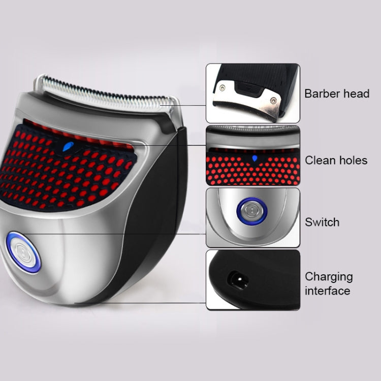 HJ-2018 Men Electric Shaver Fader Self-help Hair Clipper with Cloth + Sponge + Pure Steel Tooth Scissors +Plain Steel Scissors, Standard Version, CN Plug - free shipping - PMC TechLife - Order now!
