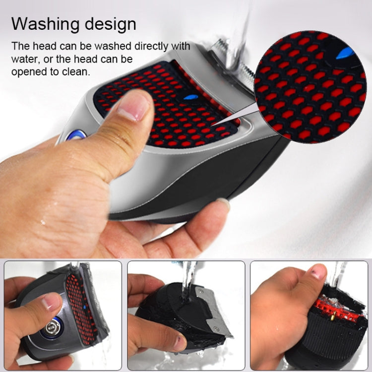 HJ-2018 Men Electric Shaver Fader Self-help Hair Clipper with Cloth + Sponge + Pure Steel Tooth Scissors +Plain Steel Scissors, Standard Version, CN Plug - free shipping - PMC TechLife - Order now!
