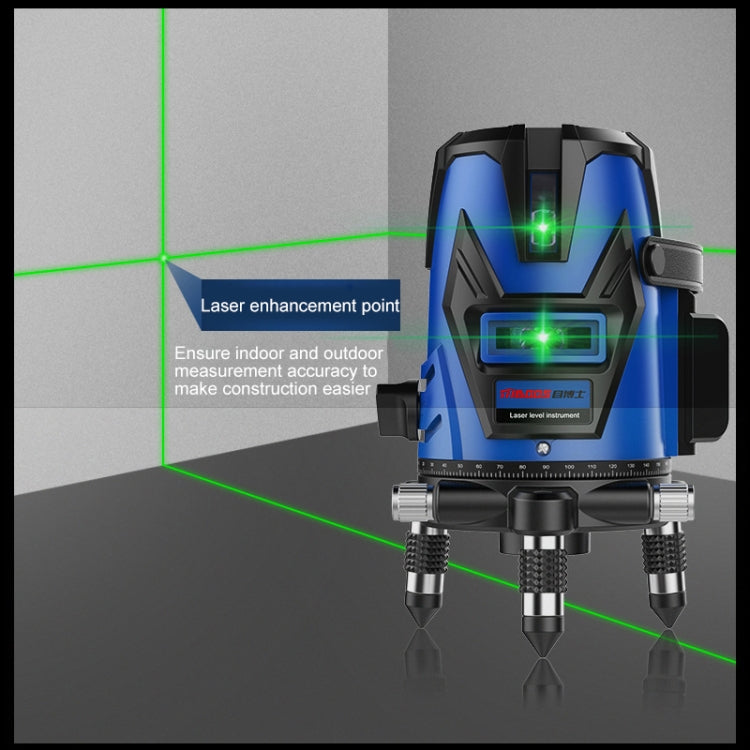 MBOOS Green Light 5 Line Outdoor Laser Level Instrument with Anti-drop Plastic Box & 1m Tripod - Laser Rangefinder by PMC Jewellery | Online Shopping South Africa | PMC Jewellery | Buy Now Pay Later Mobicred