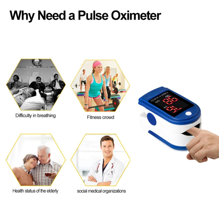 Precision Finger Pulse Oximeter Blood Oxygen Monitor(Black) - Finger Pulse Oximeter by PMC Jewellery | Online Shopping South Africa | PMC Jewellery