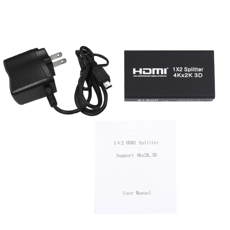 Mini HDMI 1x2 2160P Switch Splitter, Support 4Kx2K, 3D - Splitter by PMC Jewellery | Online Shopping South Africa | PMC Jewellery | Buy Now Pay Later Mobicred