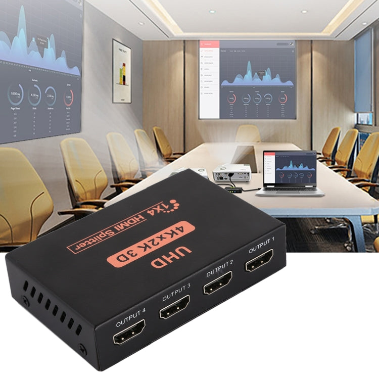 CY10 UHD 4K x 2K 3D 1 x 4 HDMI Splitter (UK Plug) - Splitter by PMC TechLife | Online Shopping South Africa | PMC TechLife | Buy Now Pay Later Mobicred