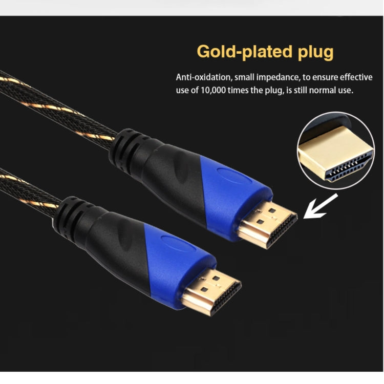 15m HDMI 1.4 Version 1080P Woven Net Line Blue Black Head HDMI Male to HDMI Male Audio Video Connector Adapter Cable - Cable by PMC TechLife | Online Shopping South Africa | PMC TechLife | Buy Now Pay Later Mobicred