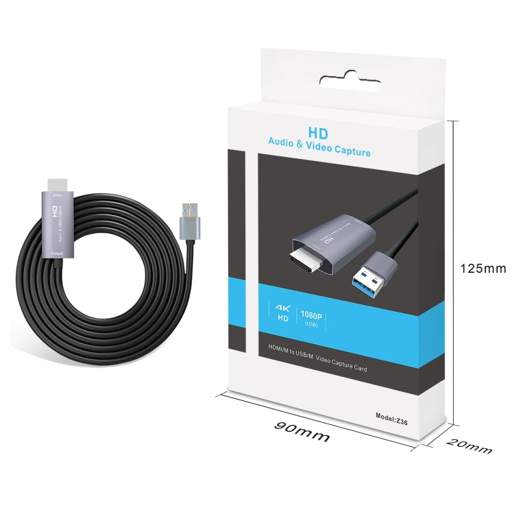 Z36 HDMI Male to USB Male HD Video Capture Card, Cable Length: 2m - Video Capture Solutions by PMC Jewellery | Online Shopping South Africa | PMC Jewellery | Buy Now Pay Later Mobicred