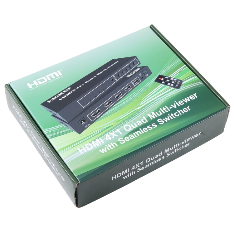 4 in 1 Out HDMI Quad Multi-viewer with Seamless Switcher, US Plug - Switch by PMC Jewellery | Online Shopping South Africa | PMC Jewellery | Buy Now Pay Later Mobicred