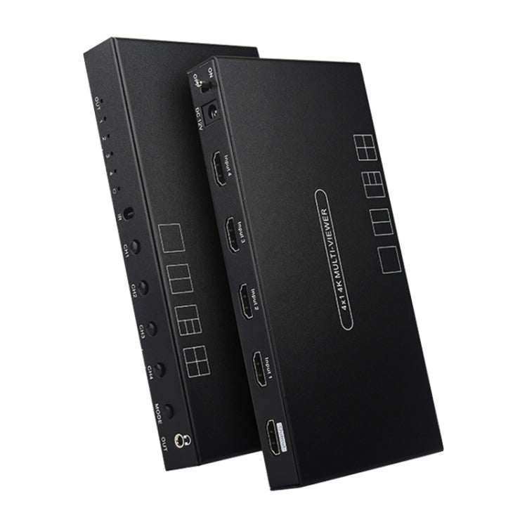 Measy MV4341 4K 30Hz 4 In 1 Out HDMI Quad Screen Splitter, Plug Type: EU Plug (Black) - free shipping - PMC Jewellery - Order now!