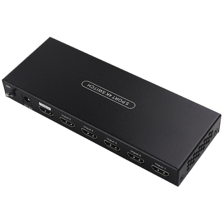 Measy SWH4651 4K 60Hz 5 In 1 Out HDMI Converter Switcher, Plug Type: EU Plug (Black) - free shipping - PMC Jewellery - Order now!