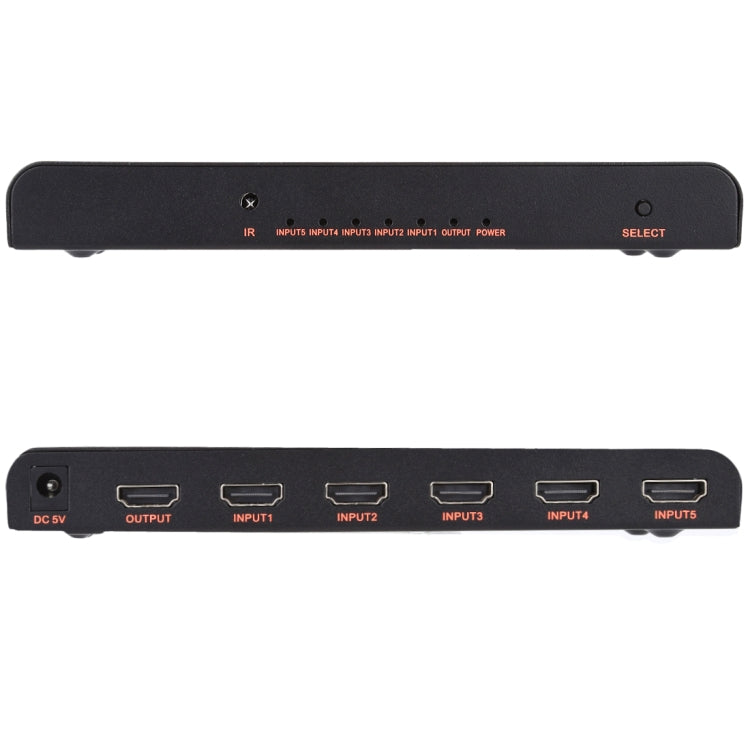 5X1 4K/60Hz HDMI 2.0 Switch with Remote Control, EU Plug - Switch by PMC Jewellery | Online Shopping South Africa | PMC Jewellery | Buy Now Pay Later Mobicred