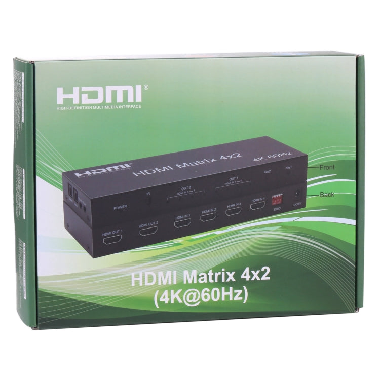 HDMI 4x2 Matrix Switcher / Splitter with Remote Controller, Support ARC / MHL / 4Kx2K / 3D, 4 Ports HDMI Input, 2 Ports HDMI Output - Switch by PMC Jewellery | Online Shopping South Africa | PMC Jewellery | Buy Now Pay Later Mobicred