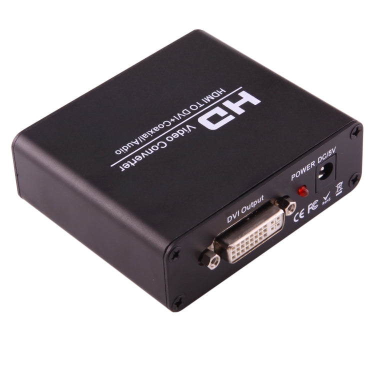 NEWKENG X5 HDMI to DVI with Audio 3.5mm Coaxial Output Video Converter, EU Plug - Converter by PMC Jewellery | Online Shopping South Africa | PMC Jewellery | Buy Now Pay Later Mobicred