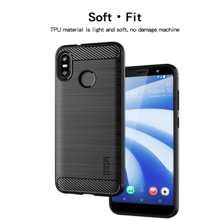 MOFI Brushed Texture Carbon Fiber Soft TPU Case for HTC U12 Life(Black) - HTC by MOFI | Online Shopping South Africa | PMC Jewellery | Buy Now Pay Later Mobicred