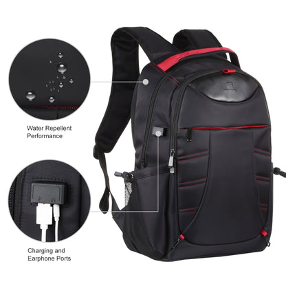 HAWEEL Foldable Removable Outdoor Portable Dual Shoulders Laptop Backpack(Black) - Backpack by HAWEEL | Online Shopping South Africa | PMC Jewellery | Buy Now Pay Later Mobicred