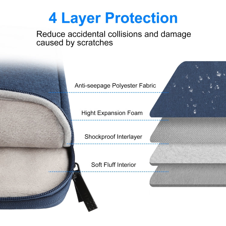 HAWEEL 15.0 inch -16.0 inch Briefcase Crossbody Laptop Bag For Macbook, Lenovo Thinkpad, ASUS, HP(Navy Blue) - 15 inch by HAWEEL | Online Shopping South Africa | PMC TechLife | Buy Now Pay Later Mobicred