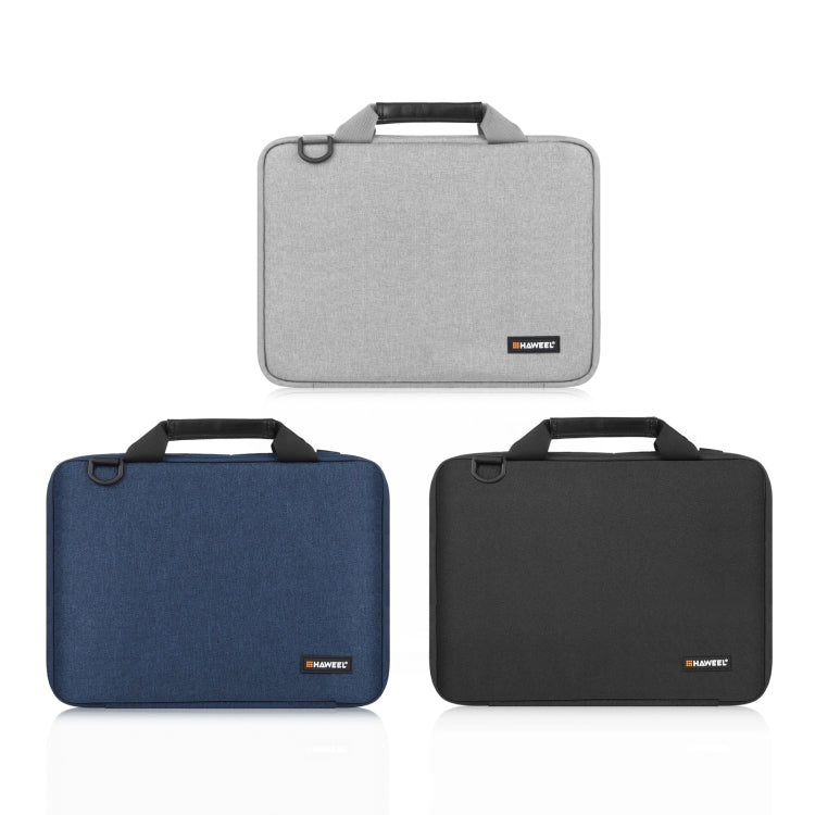 HAWEEL 15.0 inch -16.0 inch Briefcase Crossbody Laptop Bag For Macbook, Lenovo Thinkpad, ASUS, HP(Grey) - 15 inch by HAWEEL | Online Shopping South Africa | PMC TechLife | Buy Now Pay Later Mobicred