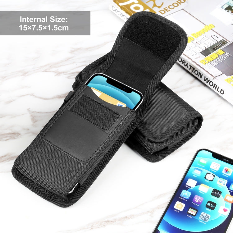 HAWEEL 4.7-6.1 inch Nylon Cloth Phone Belt Clip Carrying Pouch with Card Slot (Black) - free shipping - PMC TechLife - Order now!