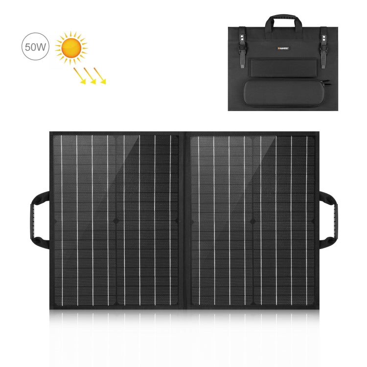 HAWEEL 50W Foldable Solar Panel Charger Travel Folding Bag(Black) - Charger by HAWEEL | Online Shopping South Africa | PMC Jewellery | Buy Now Pay Later Mobicred