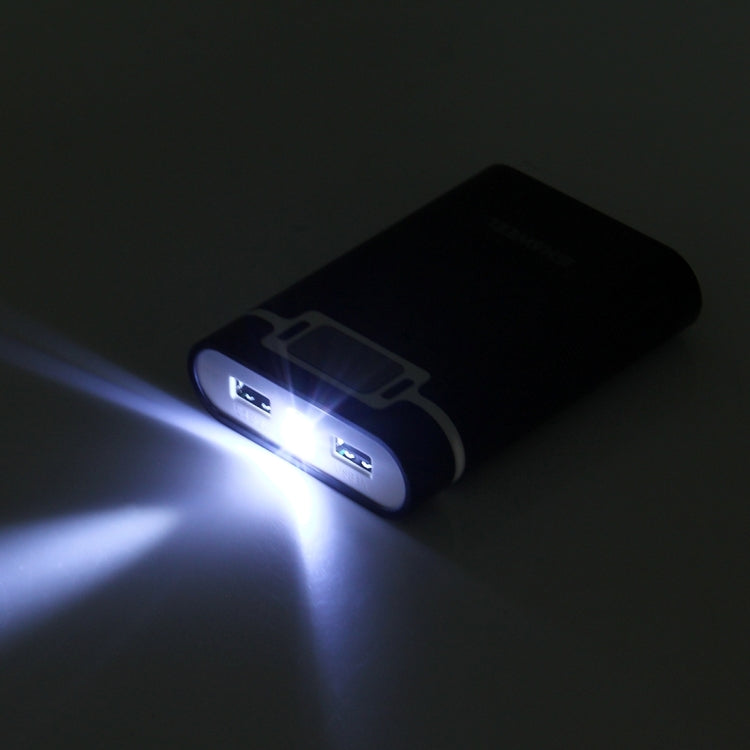 HAWEEL DIY 4 x 18650 Battery (Not Included) 10000mAh Power Bank Shell Box with 2 x USB Output & Display for iPhone, Galaxy, Sony, HTC, Google, Huawei, Xiaomi, Lenovo and other Smartphones(Black) - Power Bank Box by HAWEEL | Online Shopping South Africa | PMC TechLife | Buy Now Pay Later Mobicred