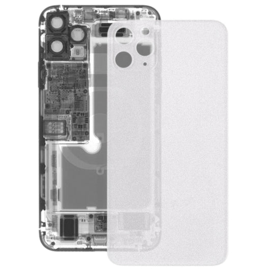 Transparent Frosted Glass Battery Back Cover for iPhone 11 Pro Max(Transparent) - Back Cover by PMC Jewellery | Online Shopping South Africa | PMC Jewellery | Buy Now Pay Later Mobicred