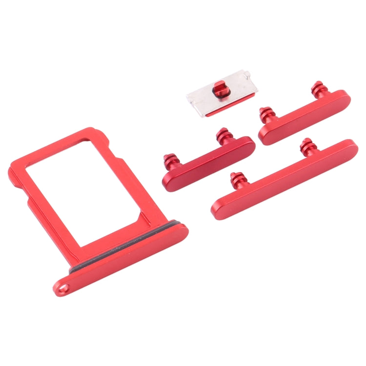 SIM Card Tray + Side Keys for iPhone 12 Mini(Red) - Metal Parts by PMC Jewellery | Online Shopping South Africa | PMC Jewellery | Buy Now Pay Later Mobicred
