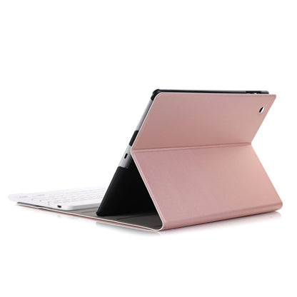 A02 for iPad 4 / 3 / 2 Universal Ultra-thin ABS Horizontal Flip Tablet Case + Bluetooth Keyboard(Rose Gold) - Universal by PMC Jewellery | Online Shopping South Africa | PMC Jewellery | Buy Now Pay Later Mobicred