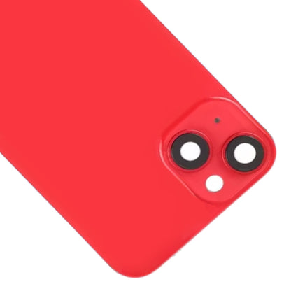 For iPhone 14 Plus Glass Battery Back Cover with Flash Bracket + Wireless Charging Module(Red) - Back Cover by PMC Jewellery | Online Shopping South Africa | PMC Jewellery | Buy Now Pay Later Mobicred