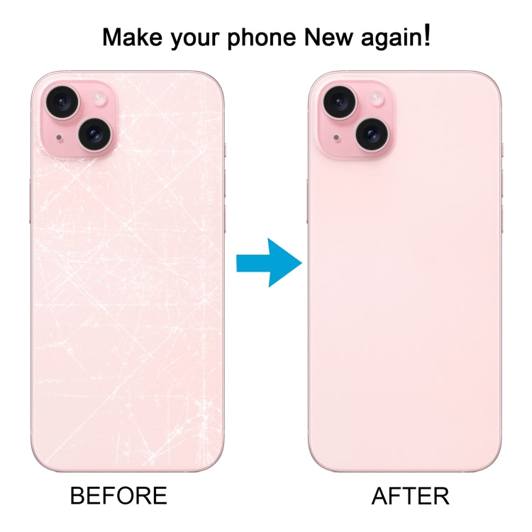 For iPhone 15 Easy Replacement Big Camera Hole Glass Back Battery Cover(Pink) - Back Cover by PMC Jewellery | Online Shopping South Africa | PMC Jewellery | Buy Now Pay Later Mobicred