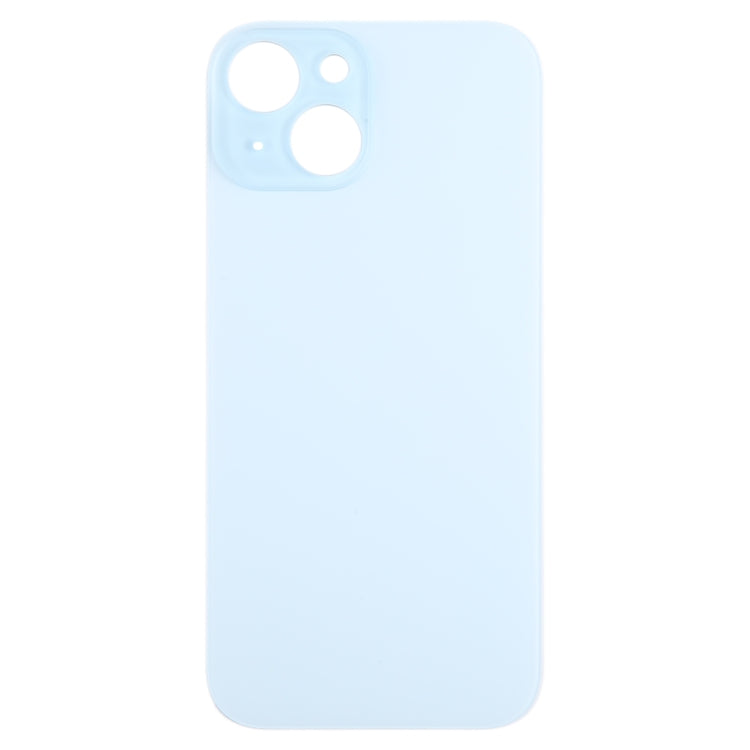 For iPhone 15 Easy Replacement Big Camera Hole Glass Back Battery Cover(Blue) - Back Cover by PMC Jewellery | Online Shopping South Africa | PMC Jewellery