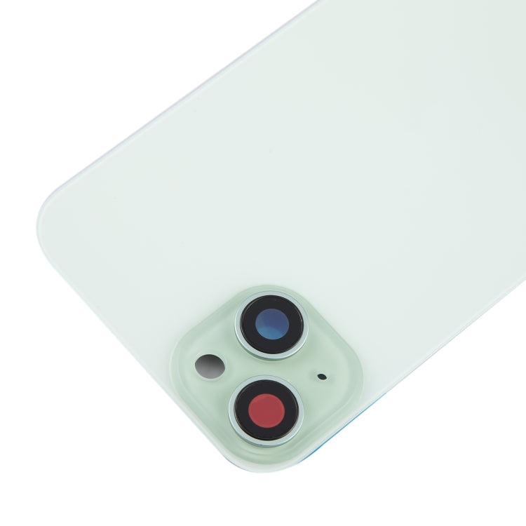 For iPhone 15 Plus Battery Back Cover with Camera Lens Cover + MagSafe Magnet(Green) - Back Cover by PMC Jewellery | Online Shopping South Africa | PMC Jewellery | Buy Now Pay Later Mobicred