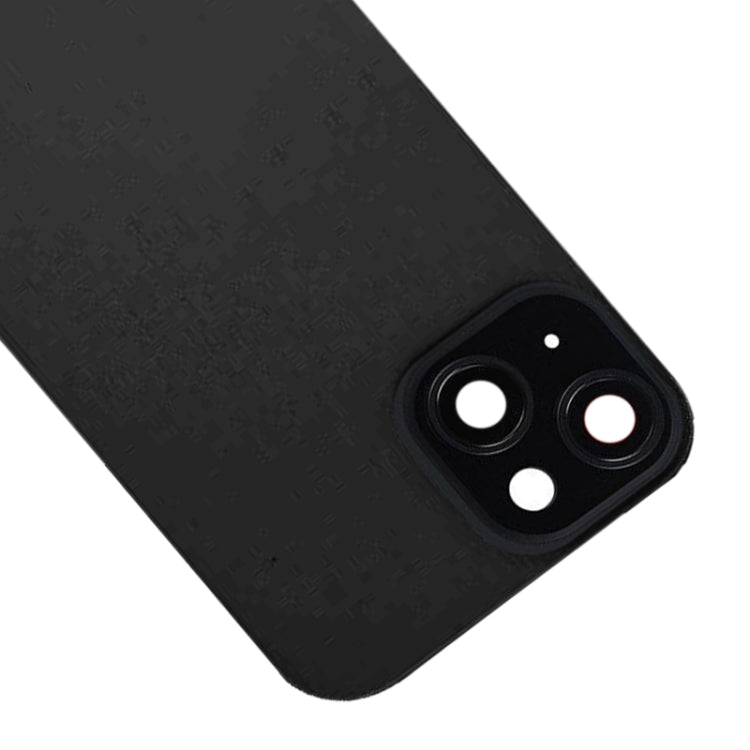 For iPhone 15 Glass Battery Back Cover with Flash Bracket + Wireless Charging Module(Black) - Back Cover by PMC Jewellery | Online Shopping South Africa | PMC Jewellery | Buy Now Pay Later Mobicred