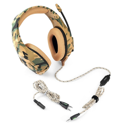 ONIKUMA K1-B Deep Bass Noise Canceling Camouflage Gaming Headphone with Microphone(Yellow) - Multimedia Headset by ONIKUMA | Online Shopping South Africa | PMC Jewellery | Buy Now Pay Later Mobicred