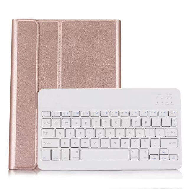 Detachable Bluetooth Keyboard + Horizontal Flip Leather Tablet Case with Holder for iPad Pro 9.7 inch, iPad Air, iPad Air 2, iPad 9.7 inch (2017), iPad 9.7 inch (2018) (Rose Gold) - For iPad Pro by PMC TechLife | Online Shopping South Africa | PMC TechLife