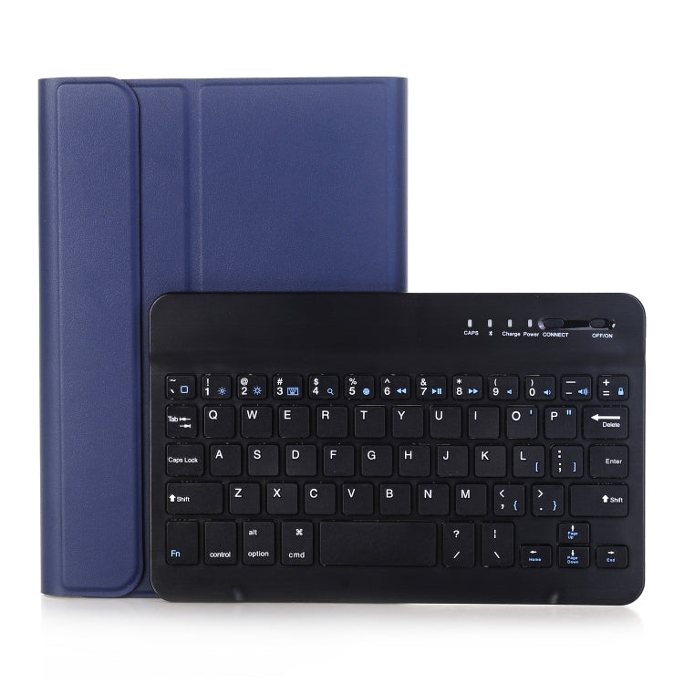 A05 Bluetooth 3.0 Ultra-thin ABS Detachable Bluetooth Keyboard Leather Tablet Case for iPad mini 5, with Holder(Dark Blue) - For iPad mini by PMC Jewellery | Online Shopping South Africa | PMC Jewellery | Buy Now Pay Later Mobicred