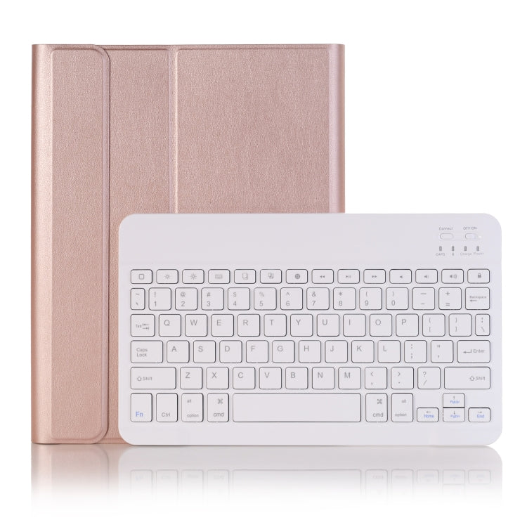 A09B Bluetooth 3.0 Ultra-thin ABS Detachable Bluetooth Keyboard Leather Tablet Case for iPad Air / Pro 10.5 inch (2019), with Pen Slot & Holder (Rose Gold) - For iPad Pro by PMC Jewellery | Online Shopping South Africa | PMC Jewellery | Buy Now Pay Later Mobicred