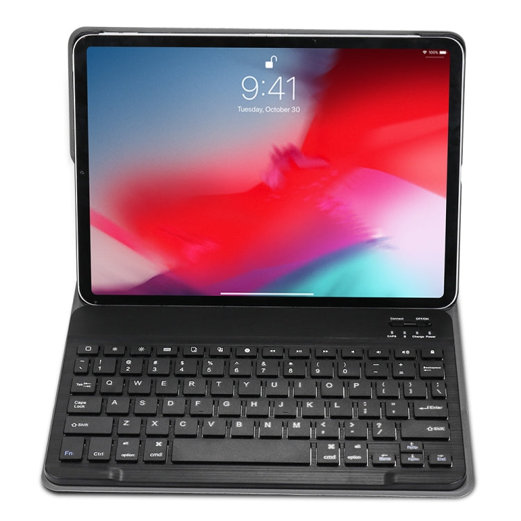 A11 Bluetooth 3.0 Ultra-thin ABS Detachable Bluetooth Keyboard Leather Tablet Case for iPad Air 4 / Air 5 / Pro 11 inch 2022 / 2021 / 2020 / 2018, with Holder (Dark Blue) - For iPad Pro by PMC Jewellery | Online Shopping South Africa | PMC Jewellery | Buy Now Pay Later Mobicred