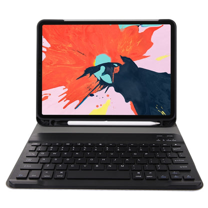 A11B Bluetooth 3.0 Ultra-thin ABS Detachable Bluetooth Keyboard Leather Tablet Case for iPad Pro 11 inch （2018）, with Pen Slot & Holder (Dark Blue) - For iPad Pro by PMC Jewellery | Online Shopping South Africa | PMC Jewellery | Buy Now Pay Later Mobicred