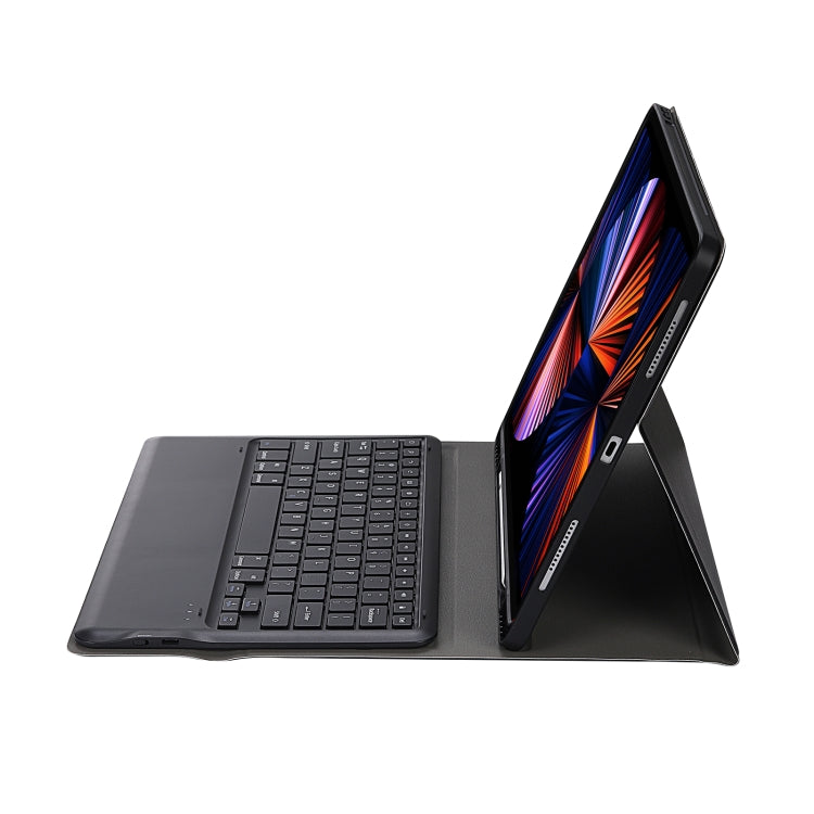 A12B Bluetooth 3.0 Ultra-thin Detachable Bluetooth Keyboard Leather Tablet Case for iPad Air 13 2024 / 2025 / Pro 12.9 inch 2022 / 2021 / 2020 / 2018, with Pen Slot & Holder(Black) - For iPad Pro by PMC Jewellery | Online Shopping South Africa | PMC Jewellery | Buy Now Pay Later Mobicred